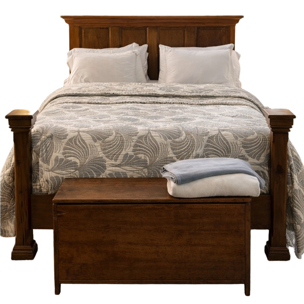 Greige Palms Quilted Woven Bedspread Luxury Blanket Woven Turkish Cotton Queen